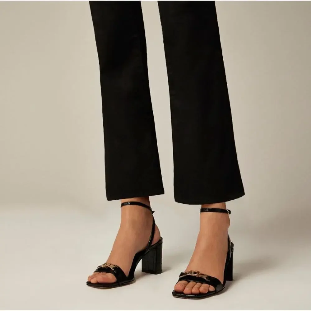 J. Crew Women's Mid-Rise Flared Leg Kickout Jean CC527 True Black Size 25 NWOT